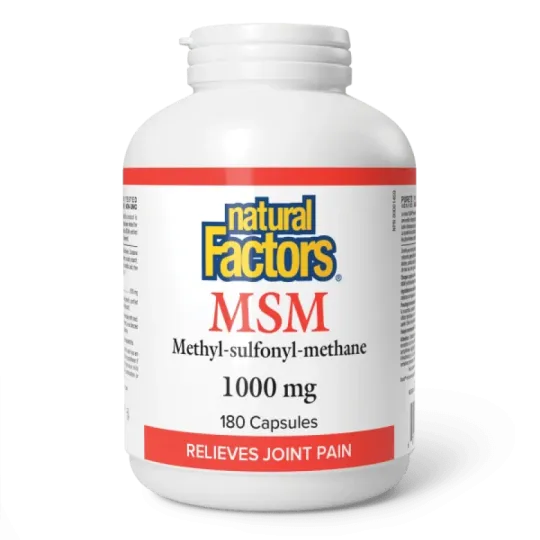 Natural Factors MSM Methyl-sulfonyl-methane 1000 mg, 180 Capsules | Unbeatable Prices, Daily Deals | VITASHOP