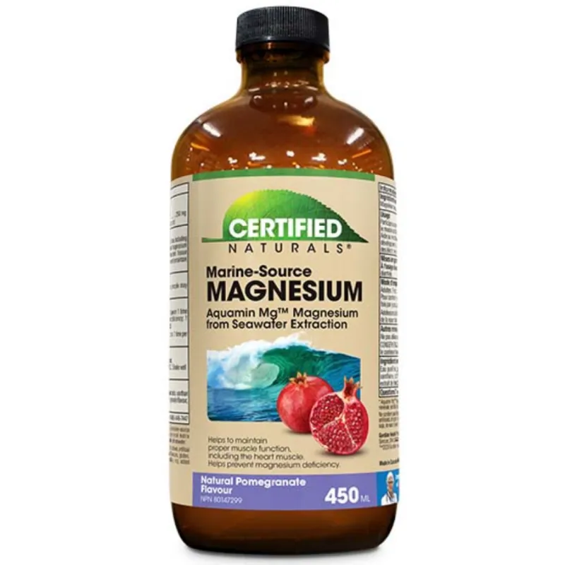 Certified Naturals Magnésium Liquide de Source Marine 450 mL | Prix imbattables, offres quotidiennes | VITASHOP