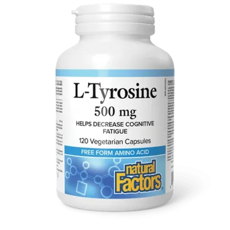 L-酪氨酸 500mg | 120粒植物胶囊 | 特价商品 | VitaShop