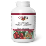 Natural Factors 내추럴 팩터스 CranRich 초강력 크랜베리 농축액 500 mg, 180 캡슐 | 매일 업데이트되는 특가 상품 | VITASHOP