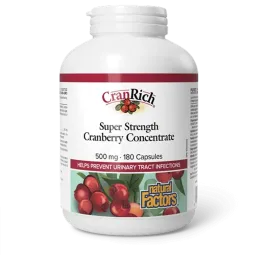 Natural Factors CranRich Super Strength Cranberry Concentrate 500 mg, 180 Capsules | 每天不同折扣, 全网最低价格 | 种类齐全的保健品店铺 VITASHOP, 只有你想不
