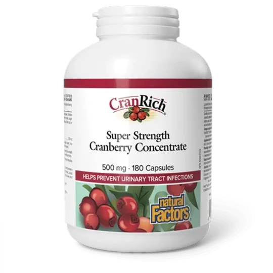Natural Factors CranRich Super Strength Cranberry Concentrate 500 mg, 180 Capsules | 每天不同折扣, 全网最低价格 | 种类齐全的保健品店铺 VITASHOP, 只有你想不