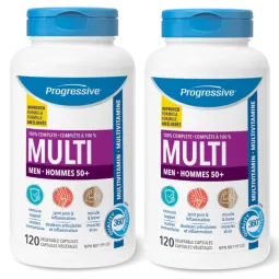 Progressive Nutritionals [2 for Deal] Multi Vitamins & Minerals for Men 50+ 120 Capsules | Unbeatable Prices, Daily Deals | VITA