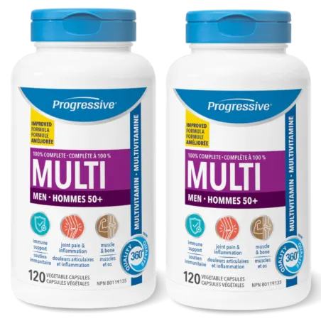 Progressive Nutritionals [2 for Deal] Multi Vitamins & Minerals for Men 50+ 120 Capsules | Unbeatable Prices, Daily Deals | VITA