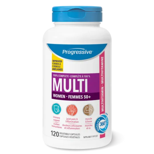 Progressive Nutritionals Multi Vitamins & Minerals for Women 50+ 120 Capsules | Unbeatable Prices, Daily Deals | VITASHOP