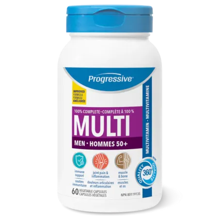 Progressive Nutritionals 프로그레시브 뉴트리션스 남성용 멀티 비타민 & 미네랄 50+ 60캡슐 | 매일 업데이트되는 특가 상품 | VITASHOP
