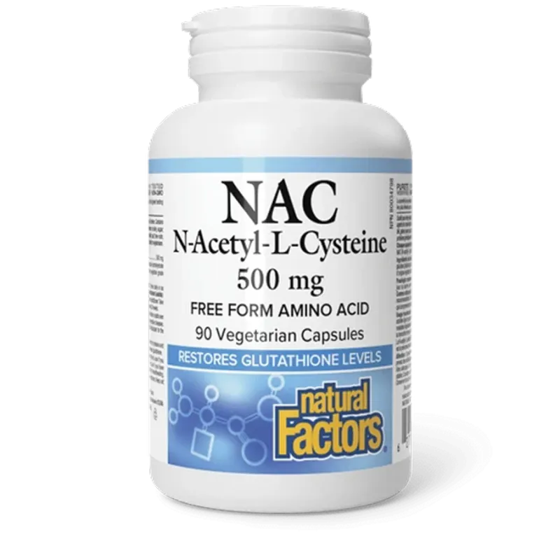 N-Acétyl-L-Cystéine 500 mg, 90 Capsules Végétariennes | Safest & Easiest Shopping Vitamins Online | VITASHOP