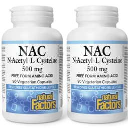 Natural Factors [2 for Deal] N-Acetyl-L-Cysteine 500 mg, 90 Vegetarian Capsules | Unbeatable Prices, Daily Deals | VITASHOP
