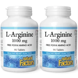 Natural Factors L-Arginine 1000 mg, 90 Tablets | Unbeatable Prices, Daily Deals | VITASHOP