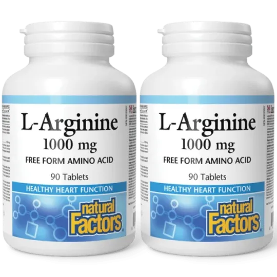 Natural Factors L-Arginine 1000 mg, 90 Tablets | Unbeatable Prices, Daily Deals | VITASHOP