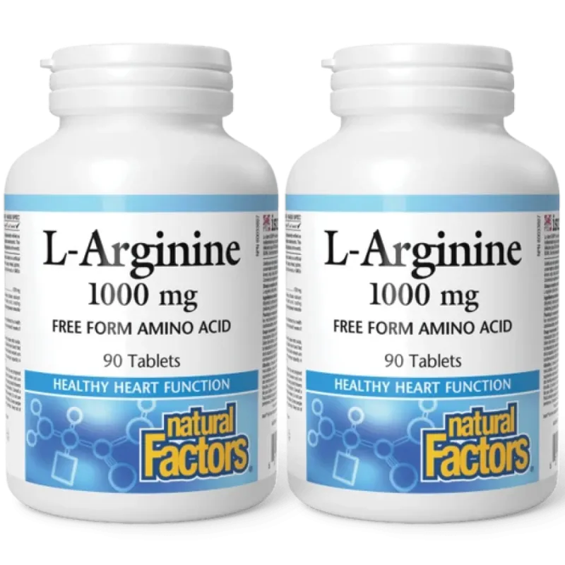 Natural Factors 내추럴 팩터스 L-아르기닌 1000mg, 90정 | 매일 업데이트되는 특가 상품 | VITASHOP