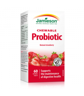 Jamieson Probiotic Strawberry Yogurt 60 Chewable Tablets | Unbeatable Prices, Daily Deals | VITASHOP