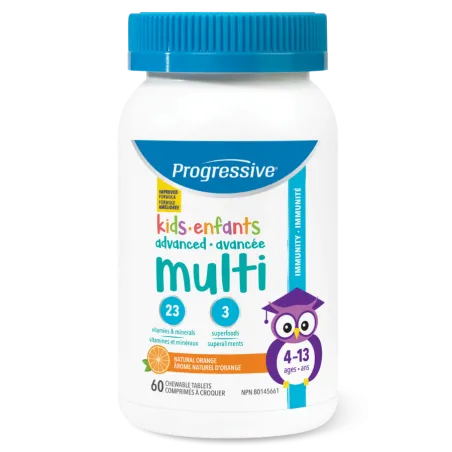Progressive Nutritionals Multi Kids Orange 60 Comprimés à Croquer | Prix imbattables, Offres quotidiennes | VITASHOP