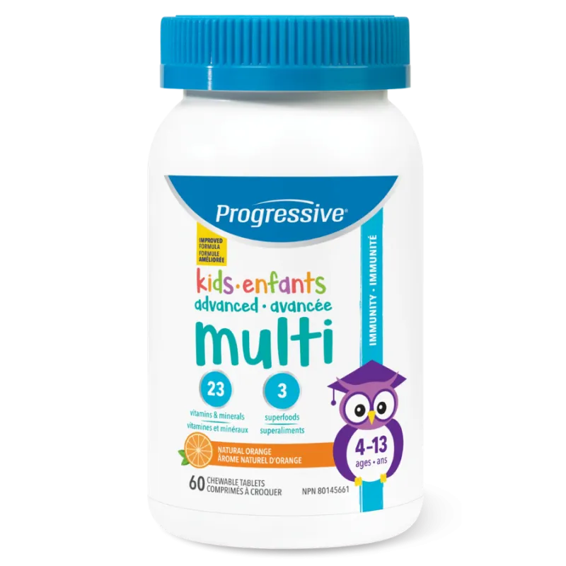 Progressive Nutritionals Multi Kids Orange 60 Comprimés à Croquer | Prix imbattables, Offres quotidiennes | VITASHOP