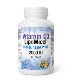 Natural Factors Vitamin D3 LipoMicel 2000 IU 90 softgels | Unbeatable Prices, Daily Deals | VITASHOP