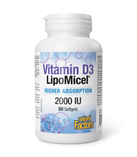Natural Factors 维生素 D3 LipoMicel 2000 IU 90 粒软胶囊 | 无敌价格，每日特惠 | VITASHOP