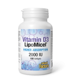 Natural Factors Vitamin D3 LipoMicel 2000 IU 180 Softgels | Unbeatable Prices, Daily Deals | VITASHOP