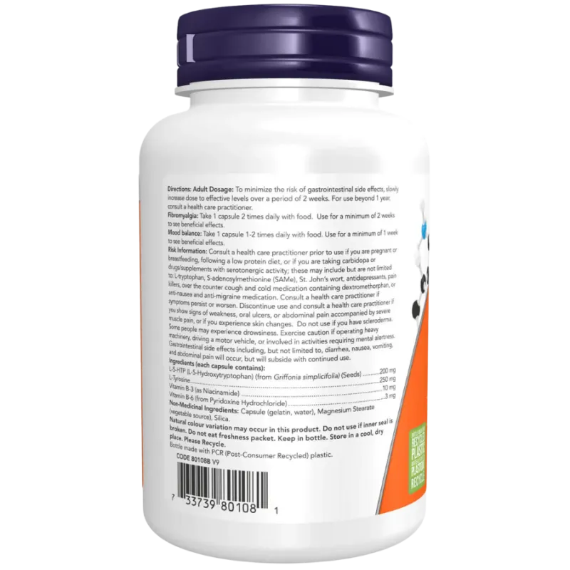 NOW Foods 5-HTP 200 mg 티로신 함유, 60 캡슐 | 압도적인 가격, 데일리 특가 | VITASHOP