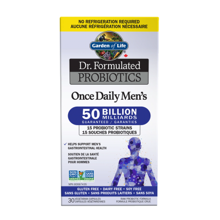 Garden of Life Dr. Formulated Probiotics 一日一次男士益生菌 500亿 稳定性高 30粒 植物胶囊 | 无敌价格，每日优惠