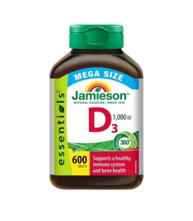 Jamieson Vitamin D3 1,000 IU - MEGA SIZE 600 Tablet | Unbeatable Prices, Daily Deals | VITASHOP