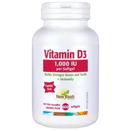 New Roots Vitamin D3 1,000 IU 600 Softgels | Unbeatable Prices, Daily Deals | VITASHOP