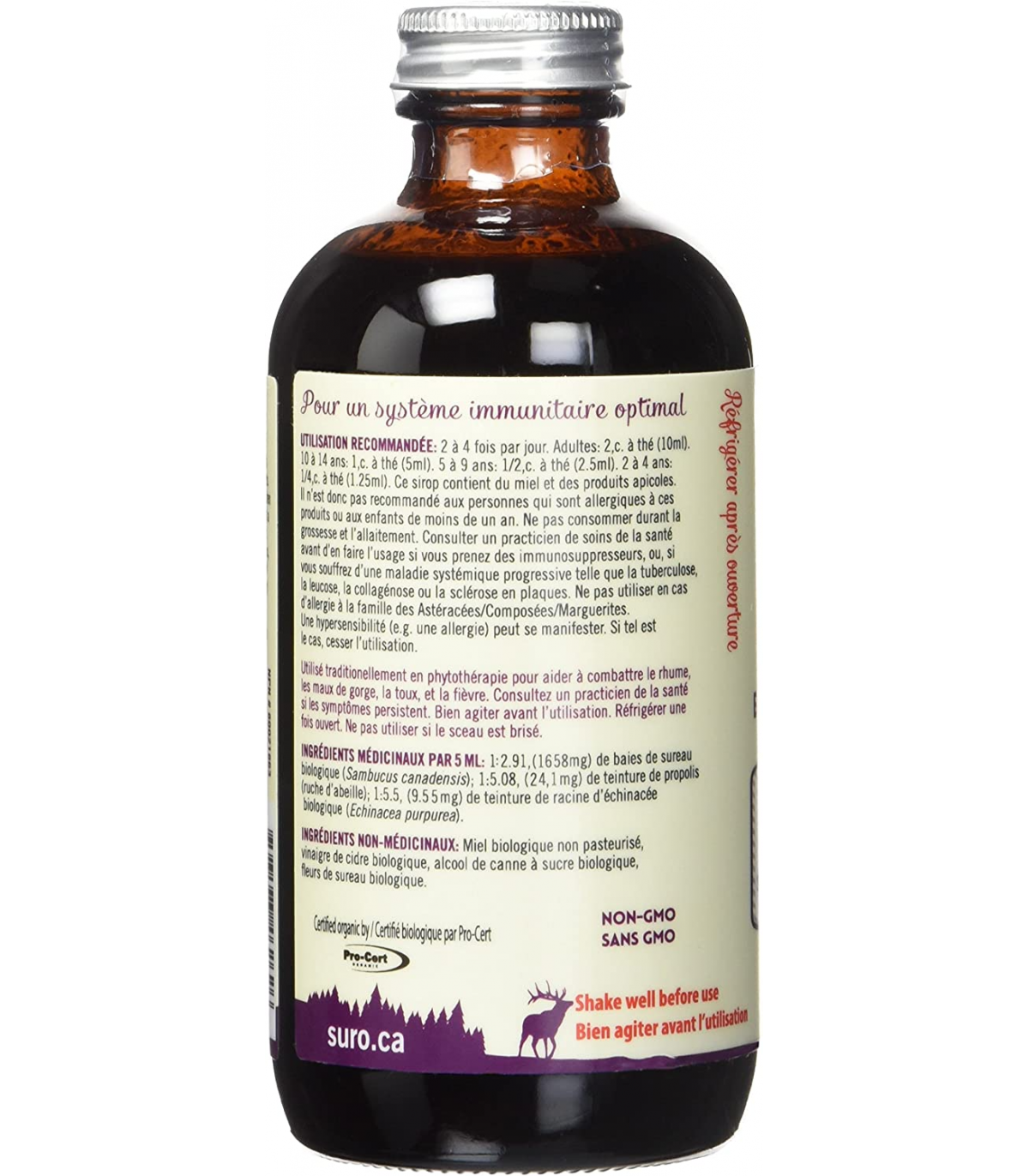 SURO Organic Elderberry Syrup Adult 236 ml | Unbeatable Prices, Daily Deals | VITASHOP