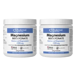 Preferred Nutrition Bisglycinate de Magnésium en Poudre 200 mg, 120 g | Prix Imbattables, Offres Quotidiennes | VITASHOP