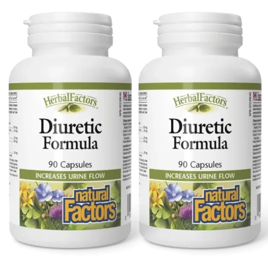 Natural Factors HerbalFactors Diuretic Formula, 90 Capsules | Unbeatable Prices, Daily Deals | VITASHOP