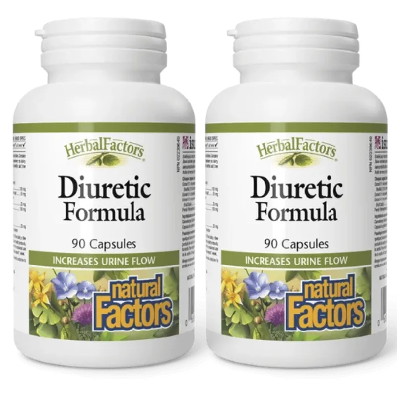 Natural Factors HerbalFactors Diuretic Formula, 90 Capsules | Unbeatable Prices, Daily Deals | VITASHOP