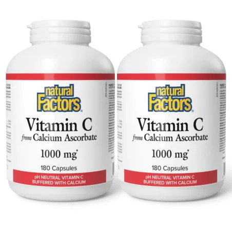 Vitamin C Calcium Ascorbate 1000 mg, 180 Capsules | Safest & Easiest Shopping Vitamins Online | VITASHOP