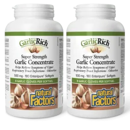 GarlicRich Super Strength Garlic Concentrate 500 mg, 180 Enteripure Softgels | Safest & Easiest Shopping Vitamins Online | VITAS