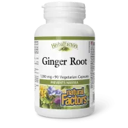 Natural Factors 내추럴 팩터스 HerbalFactors 생강 뿌리 1200mg, 식물성 캡슐 90정 | 매일 업데이트되는 특가 상품 | VITASHOP