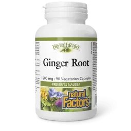 Natural Factors HerbalFactors Ginger Root 1200 mg, 90 Vegetarian Capsules | Unbeatable Prices, Daily Deals | VITASHOP