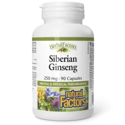 HerbalFactors Ginseng Sibérien 250 mg, 90 Capsules | Safest & Easiest Shopping Vitamins Online | VITASHOP