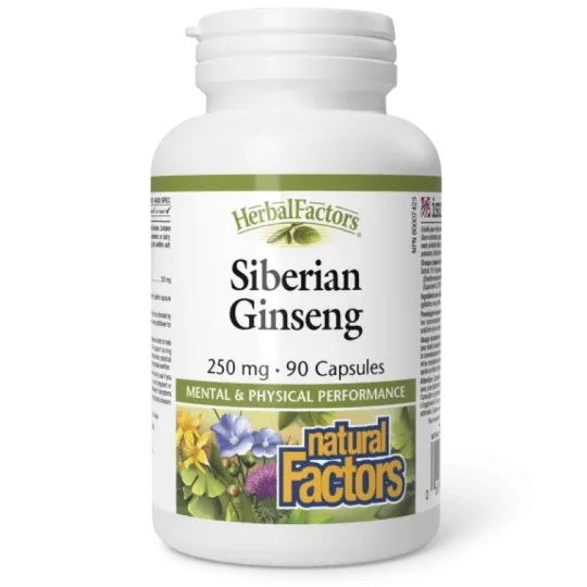 Natural Factors HerbalFactors Siberian Ginseng 250 mg, 90 Capsules | 每天不同折扣, 全网最低价格 | 种类齐全的保健品店铺 VITASHOP, 只有你想不到, 没有你买不到 !