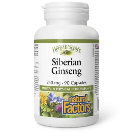 Natural Factors HerbalFactors Siberian Ginseng 250 mg, 90 Capsules | 每天不同折扣, 全网最低价格 | 种类齐全的保健品店铺 VITASHOP, 只有你想不到, 没有你买不到 !