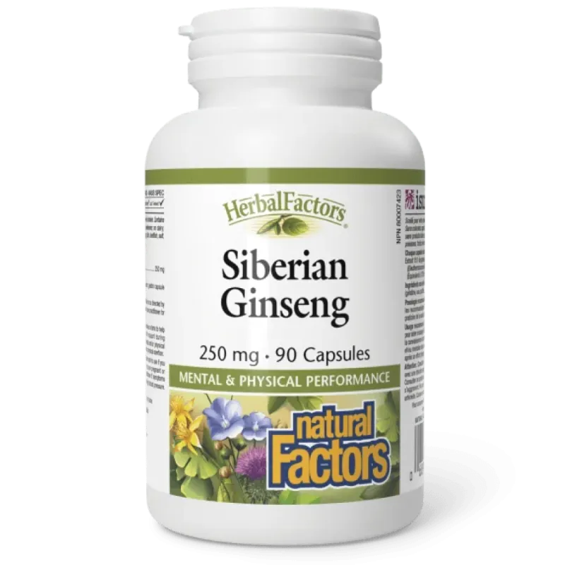 Natural Factors HerbalFactors Siberian Ginseng 250 mg, 90 Capsules | 每天不同折扣, 全网最低价格 | 种类齐全的保健品店铺 VITASHOP, 只有你想不到, 没有你买不到 !