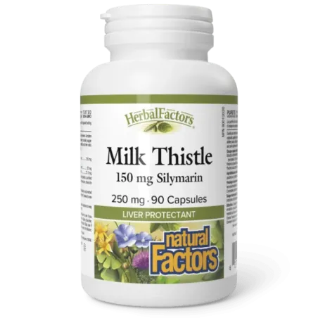 Natural Factors HerbalFactors Milk Thistle, 90 Capsules | Unbeatable Prices, Daily Deals | VITASHOP