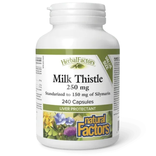 Natural Factors HerbalFactors 水飞蓟素 250 mg/150 mg, 240 粒胶囊 | 无敌价格，每日特惠 | VITASHOP