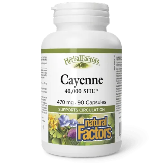 Natural Factors HerbalFactors Cayenne 470 mg, 90 Capsules | Unbeatable Prices, Daily Deals | VITASHOP