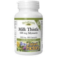 HerbalFactors Milk Thistle, 120 Capsules | Safest & Easiest Shopping Vitamins Online | VITASHOP