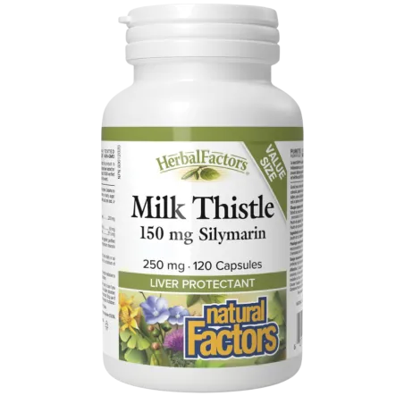 HerbalFactors Milk Thistle, 120 Capsules | Safest & Easiest Shopping Vitamins Online | VITASHOP