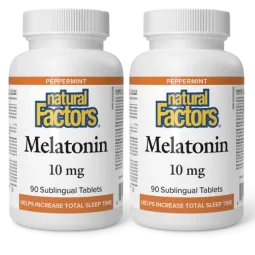Mélatonine 10 mg de menthe poivrée, 90 comprimés sublinguaux | Safest & Easiest Shopping Vitamins Online | VITASHOP