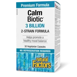 Calm Biotic 3 milliards de cultures probiotiques vivantes, 30 capsules végétariennes | Safest & Easiest Shopping Vitamins Online