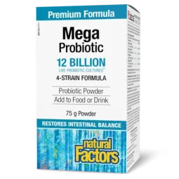 Natural Factors 내추럴 팩터스 메가 프로바이오틱 120억 생 프로바이오틱 배양균, 75g | 매일 업데이트되는 특가 상품 | VITASHOP