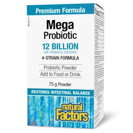 Mega Probiotic 12 milliards de cultures probiotiques vivantes, 75 g | Safest & Easiest Shopping Vitamins Online | VITASHOP