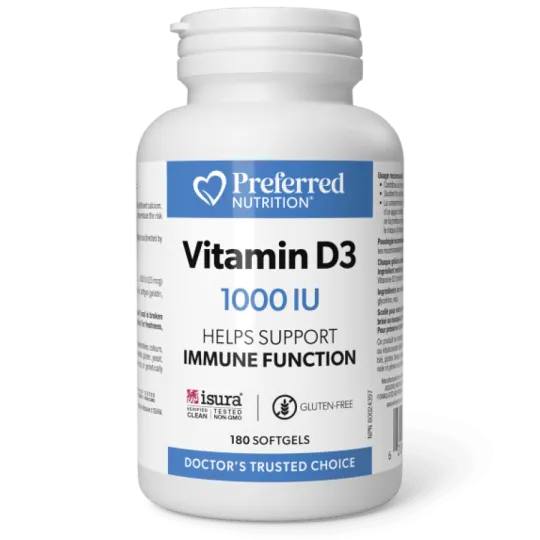 Preferred Nutrition 프리퍼드 뉴트리션 비타민 D3 180 소프트젤 | 매일 업데이트되는 특가 상품 | VITASHOP