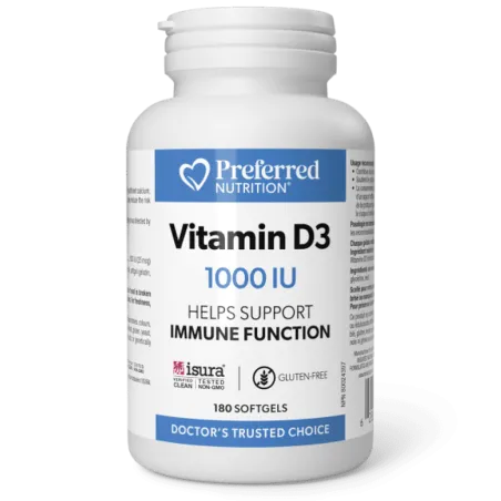 Preferred Nutrition 프리퍼드 뉴트리션 비타민 D3 180 소프트젤 | 매일 업데이트되는 특가 상품 | VITASHOP
