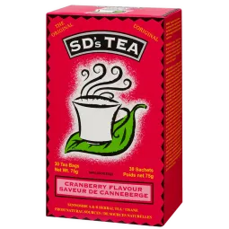 SD's Tea SD's Tea® Cranberry 30 Tea Bags | 每天不同折扣, 全网最低价格 | 种类齐全的保健品店铺 VITASHOP, 只有你想不到, 没有你买不到 !