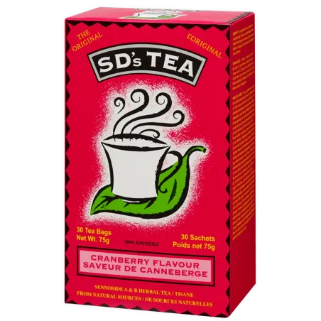 SD's Tea® Cranberry 30 Tea Bags | Safest & Easiest Shopping Vitamins Online | VITASHOP